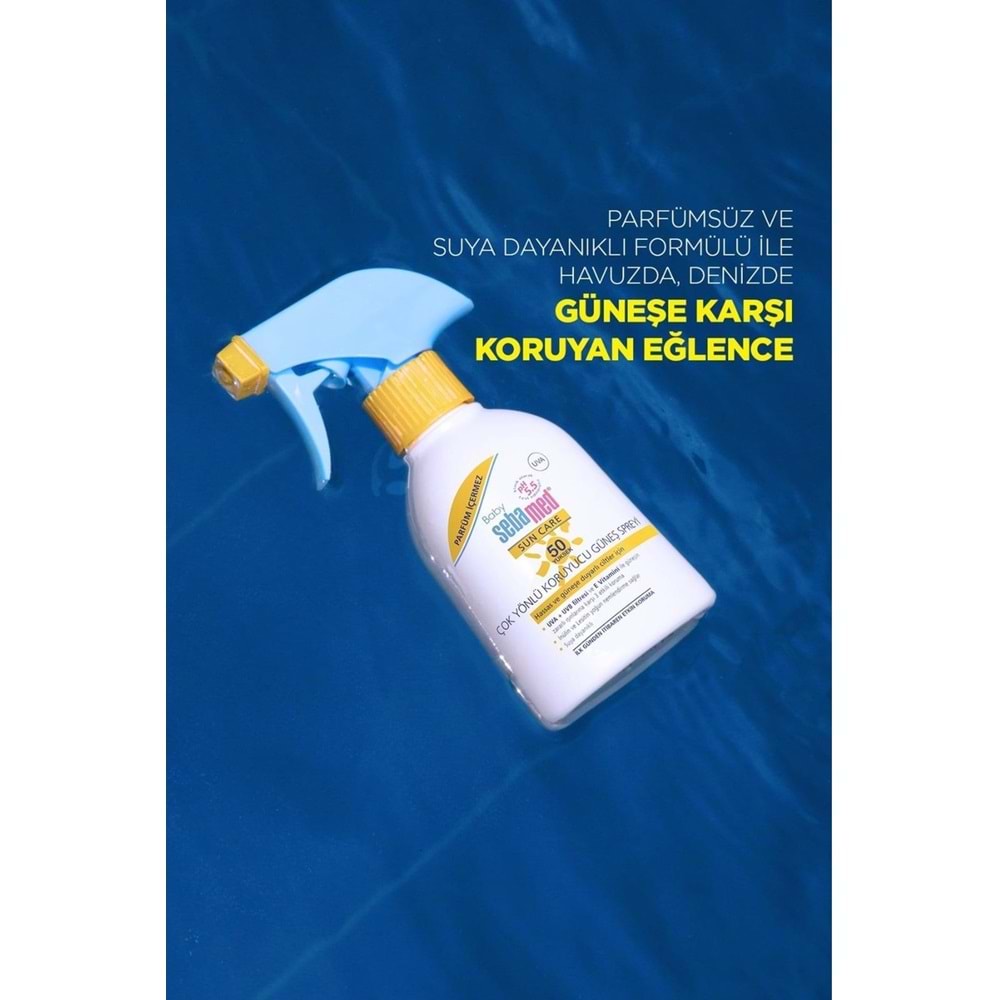 Sebamed Sun Care Bebek Güneş Losyonu Kremi Sprey 50+ 200ML PARFÜMSÜZ (Hassas Ciltler) (4 Lü Set)