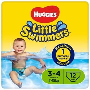 Huggıes Little Swımmers Mayo Bebek Bezi 3-4 Beden 7-15 KG Tekli (İç Adet 12)