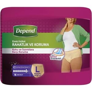 Depend Emici Külot Yetişkin Bezi Avantaj Pk Büyük Kadın (16 Adet)