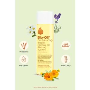 Bio-Oil %100 Natural Çatlak Karşıtı & Leke Karşıtı Nemlendirici Doğal Cilt Bakım Yağı 125ML