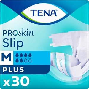 Tena Proskin Slip Plus Bel Bantlı Yetişkin Bezi M - Orta - Medium 30 Adet