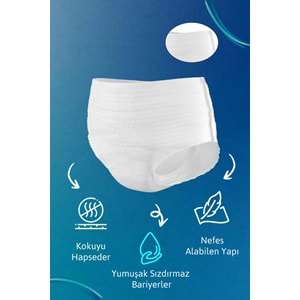Tena Proskin Pants Maxi Emici Külot Yetişkin Bezi L - Büyük - Large 10 Adet
