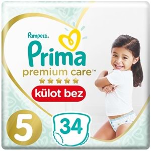 Prima Premium Care Külot Bebek Bezi 5 Beden 12-17 KG Junior 34 Adet Ekonomik Pk