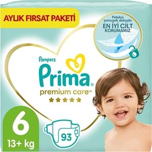 Prima Premium Care Bebek Bezi 6 Beden 13+ KG Extra Large 93 Adet Aylık Fırsat Pk