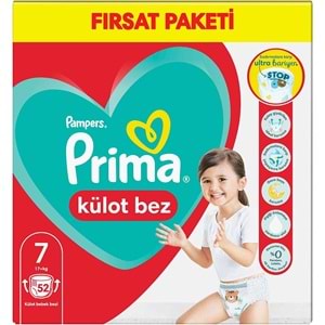 Prima Külot Bebek Bezi 7 Beden 17+ KG XXL 52 Adet Fırsat Pk