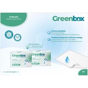 Greenbox Yetişkin Yatak Koruyucu Alt Açma Örtü 60x90 CM Adet 30 Adet