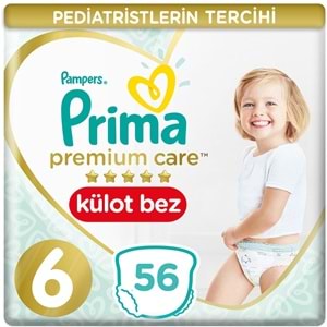 Prima Premium Care Külot Bebek Bezi 6 Beden 15+ 56 Adet Süper Ekonomik Pk