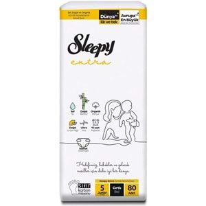 Sleepy Bebek Bezi Extra 5 Beden 11-18 KG Junior 80 Adet Ultra Pk