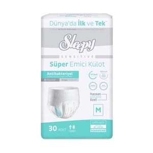 Sleepy Yetişkin Bezi Emici Külot M - Orta - Medium 30 Adet Tekli Pk