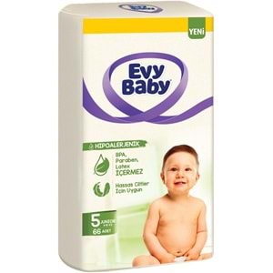 Evy Baby Bebek Bezi 5 Beden 11-18 KG Junior 66 Adet Süper Fırsat Pk