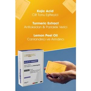 Licorael Dubai Kojıc & Turmerıc Sabun 120GR (Zerdeçal ve Kojik Asit Etkisi ile Leke Karşıtı)