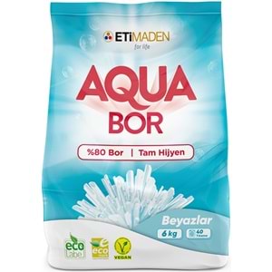 AquaBor Matik Toz Çamaşır Deterjanı 6KG (Beyazlar İçin) 40 Yıkama