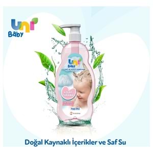 Uni Baby Bebek Kolay Tarama Saç ve Vücut Şampuanı 700ML (Pompalı)