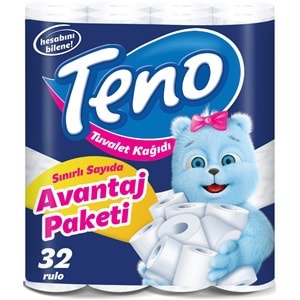 Teno Ultra Tuvalet Kağıdı Çift Katlı 32 Li (Paket Avantaj Pk Serisi)
