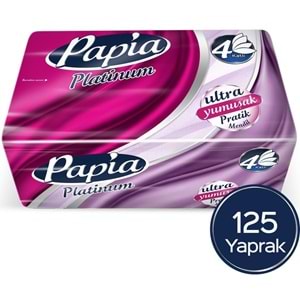 Papia Platinum Pratik Mendil 125 Yaprak (4 Katlı) Tekli Pk