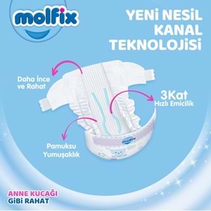 Molfix Bebek Bezi 3 Beden 4-9 KG Midi 140 Adet Pk Mega Pk