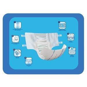 Canped Yetişkin Bezi Bel Bantlı Tekstil Yüzey M - Orta - Medium 18 Adet Tekli Pk