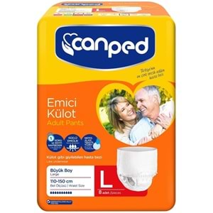 Canped Emici Külot Yetişkin Bezi L - Büyük - Large (İç Adet 8) Tekli Pk
