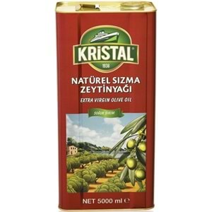 Kristal Zeytinyağı 5LT Natürel Sızma Soğuk Sıkım (Teneke)
