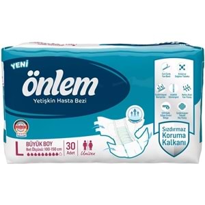 Önlem Yetişkin Bezi Bel Bantlı Tekstil Yüzey L - Large - Büyük (30 Adet)