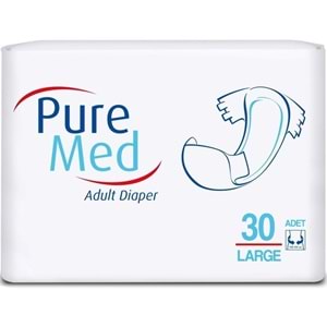 Puremed Yetişkin Bezi Bel Bantlı Tekstil Yüzey L - Büyük - Large 30 Lu Pk Tekli