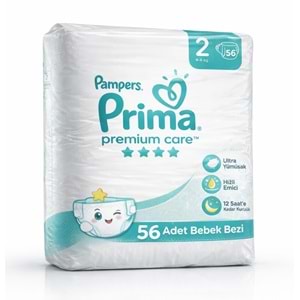 Prima Premium Care Bebek Bezi 2 Beden 4-8 KG Mini 56 Adet Fırsat Pk