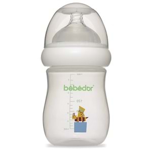 Bebedor Desenli Geniş Ağızlı PP Biberon 180ML (Kod:97322) - Sarı
