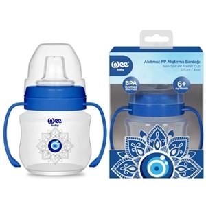 Wee Baby Akıtmaz Kulplu PP Bardak (Alıştırma Bardağı) 125ML Nazar Boncuğu