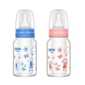 Wee Baby Isıya Dayanıklı Cam Biberon 120ML (Kod:770) Seçenekli