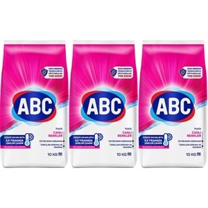 Abc Matik Toz Çamaşır Deterjanı 30Kg (3PK*10KG) Canlı Renkler (198 Yıkama)