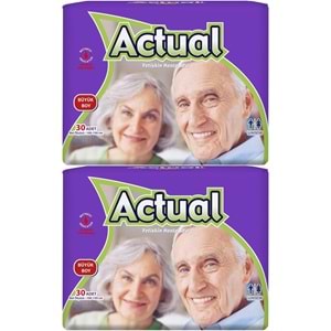 Actual Yetişkin Bezi Bel Bantlı L - Large - Büyük 60 Adet (2PK*30)