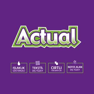 Actual Yetişkin Bezi Bel Bantlı L - Large - Büyük 90 Adet (3PK*30)