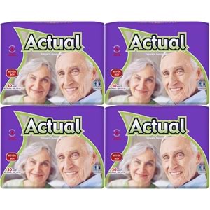 Actual Yetişkin Bezi Bel Bantlı L - Large - Büyük 120 Adet (4PK*30)