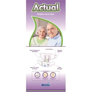 Actual Yetişkin Bezi Bel Bantlı S - Small - Küçük 120 Adet (4PK*30)