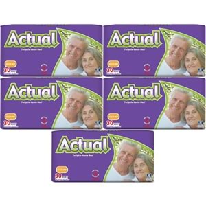 Actual Yetişkin Bezi Bel Bantlı S - Small - Küçük 150 Adet (5PK*30)