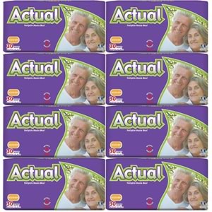 Actual Yetişkin Bezi Bel Bantlı S - Small - Küçük 240 Adet (8PK*30)