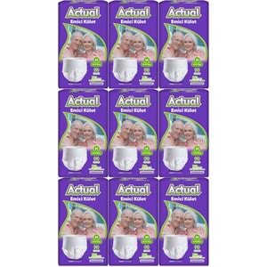Actual Emici Külot Yetişkin Bezi M - Medium - Orta (Islaklık Göstergeli) 270 Adet