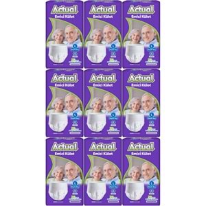 Actual Emici Külot Yetişkin Bezi L - Large - Büyük (Islaklık Göstergeli) 270 Adet (9PK*30)