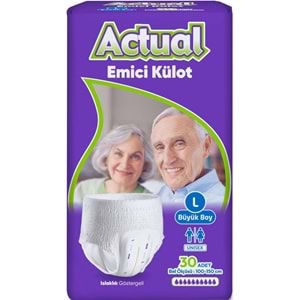 Actual Emici Külot Yetişkin Bezi L - Large - Büyük (Islaklık Göstergeli) 360 Adet (12PK*30)