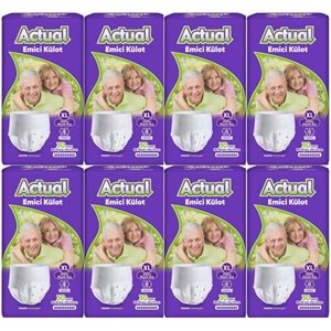 Actual Emici Külot Yetişkin Bezi XL - Extra Large - Ekstra Büyük (Islaklık Göstergeli) 240 Adet