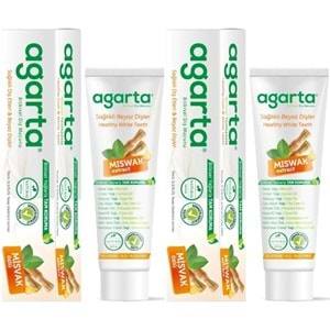Agarta Doğal Diş Macunu 100ML Misvak özlü (2 Li Set)