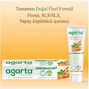 Agarta Doğal Diş Macunu 100ML Misvak özlü (9 Lu Set)