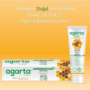 Agarta Doğal Diş Macunu 100ML Propolisli (12 Li Set)