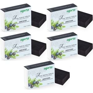 Agarta El Yapımı Doğal Sabun 150GR Ardıç Katranı (5 Li Set)