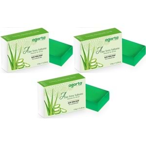 Agarta El Yapımı Doğal Sabun 150GR Aloe Vera (3 Lü Set)