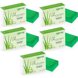 Agarta El Yapımı Doğal Sabun 150GR Aloe Vera (5 Li Set)