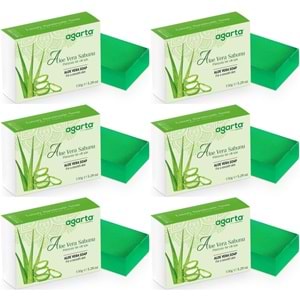 Agarta El Yapımı Doğal Sabun 150GR Aloe Vera (6 Lı Set)