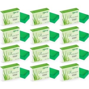Agarta El Yapımı Doğal Sabun 150GR Aloe Vera (12 Li Set)