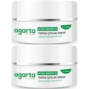 Agarta Ayak ve Topuk Çatlak Bakım Kremi 100ML (2 Li Set)