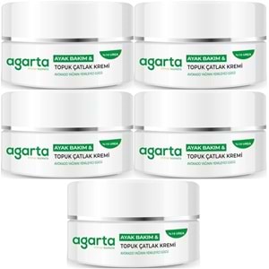 Agarta Ayak ve Topuk Çatlak Bakım Kremi 100ML (5 Li Set)